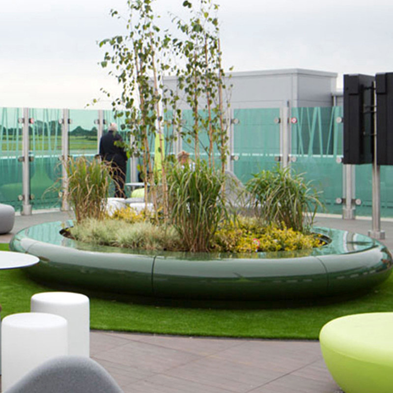 玻璃钢花池坐凳