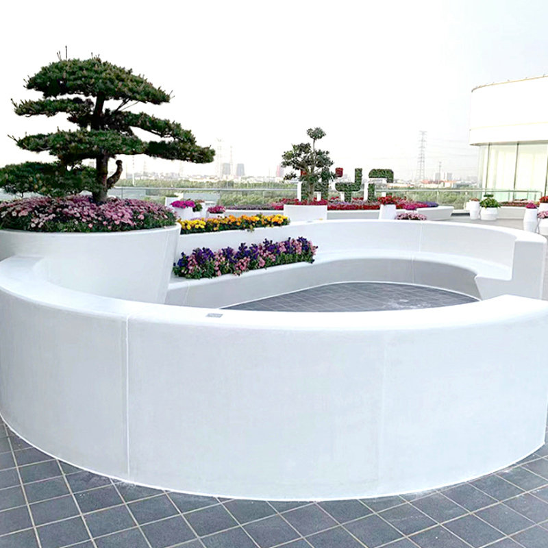 玻璃钢花池坐凳